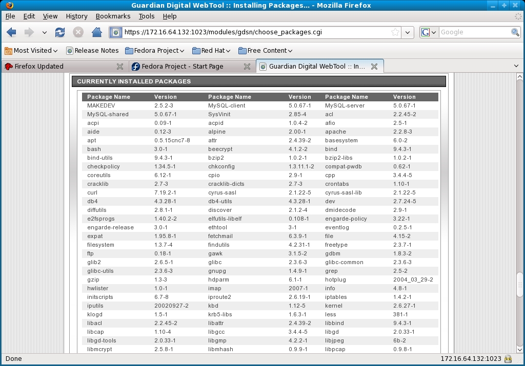 27-engarde-installed-packages Installed Packages