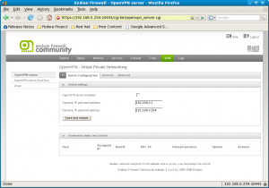 endianopenvpnserver OpenVPN Server page