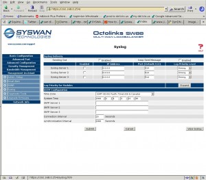 syswansyslog Configuring remote System Logging