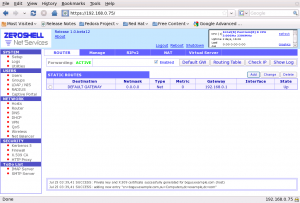 Configure static routes RIP NAT and Virtual Server