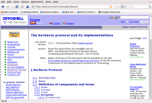 Kerberos Tutorial on zeroshell.net
